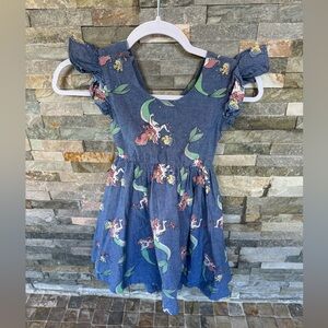 Disney princess Ariel Charming Blue Mermaid Kids Dress